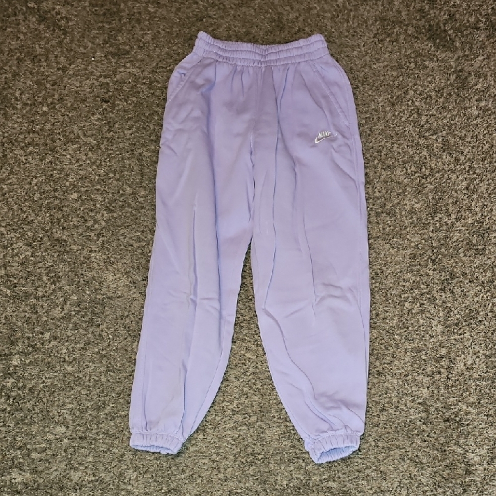 Nike Girls Youth Nwots Sz Mediun Jogger Sweats. Purple And White